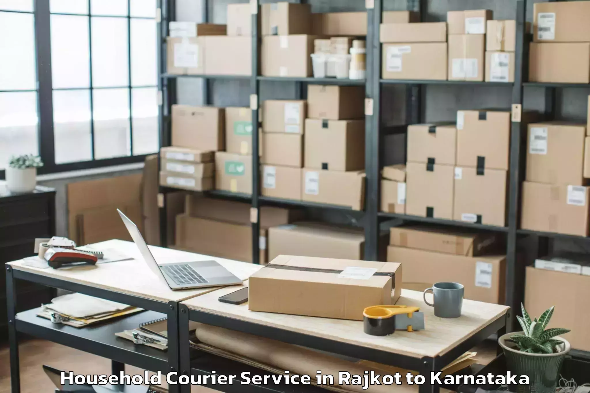 Easy Rajkot to Nyamathi Household Courier Booking